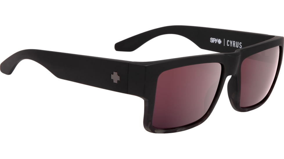 Spy Optic Cyrus Single Vision Prescription Sunglasses, Matte Black/Smoke Tortoise Fade Frame, 673180221792SV