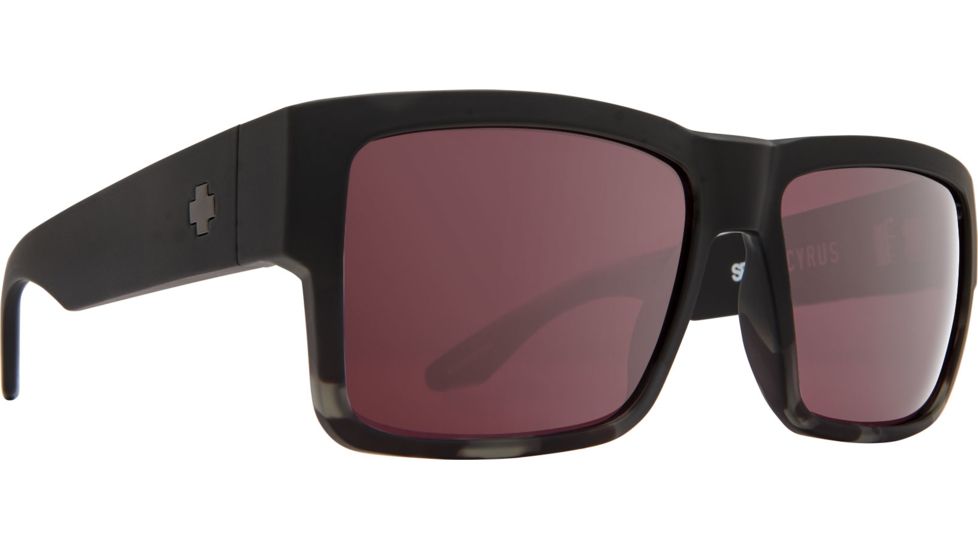 Spy Optic Cyrus Single Vision Prescription Sunglasses, Matte Black/Smoke Tortoise Fade Frame, 673180221792SV