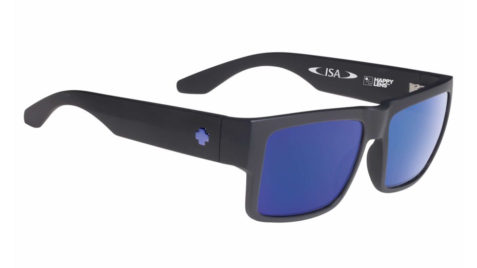 Spy Optic Cyrus Sunglasses, Matte Black Frame, Happy Bronze Polar w/ Blue Spectra Lens 183180973280