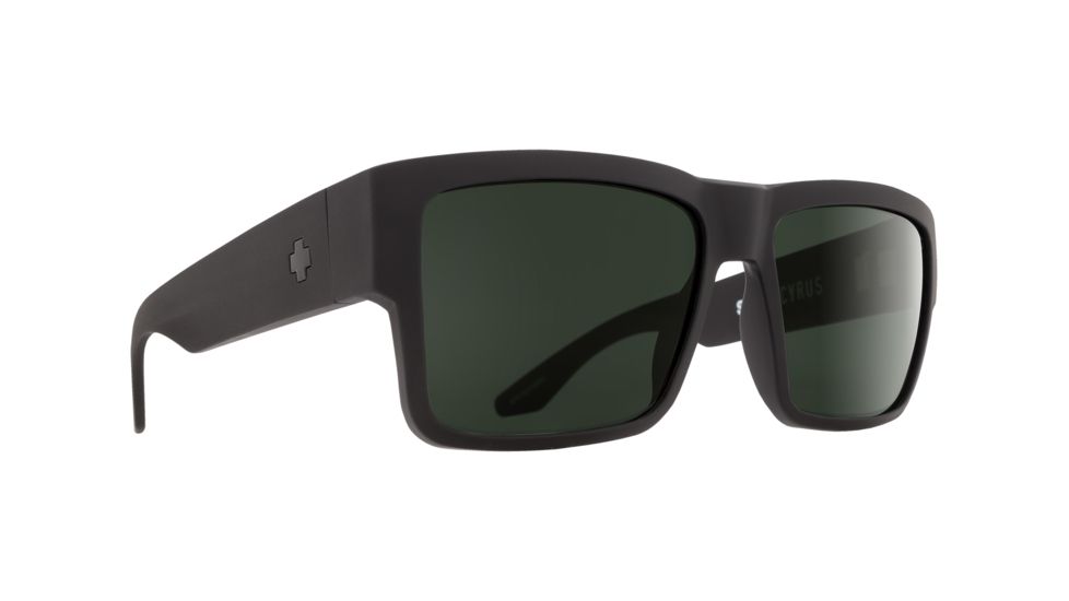 Spy Optic Cyrus Single Vision Prescription Sunglasses, Matte Black Frame - 673180374863SV
