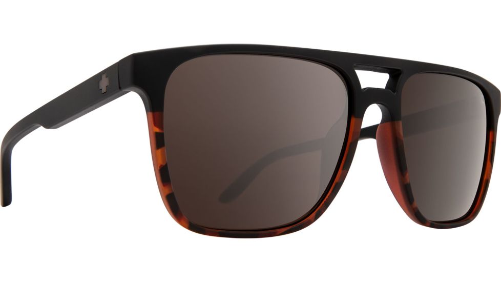 Spy Optic Czar Single Vision Prescription Sunglasses, Matte Black/Tortoise Fade Frame, Polarized, 673526200789SV