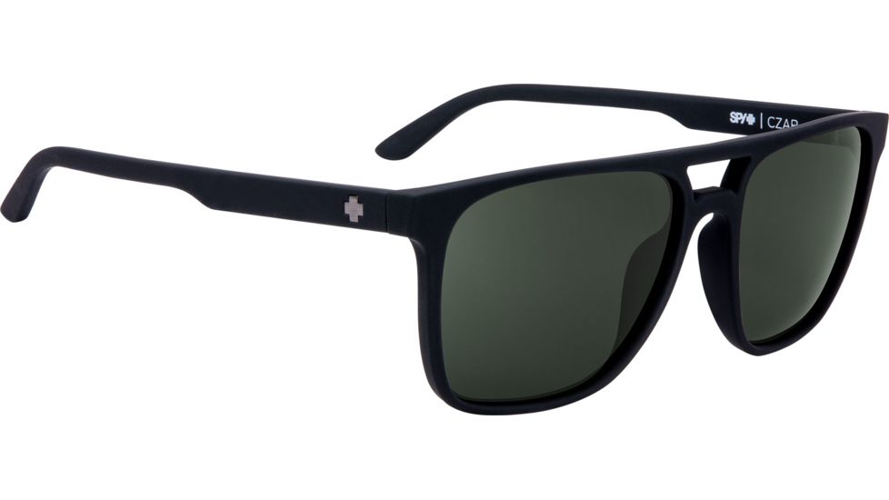 Spy Optic Czar Single Vision Prescription Sunglasses, Soft Matte Black Frame, 673526973863SV