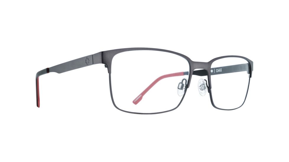 Spy Optic Dax Eyeglass Frame, Gunmetal/Black Red, 573496621000