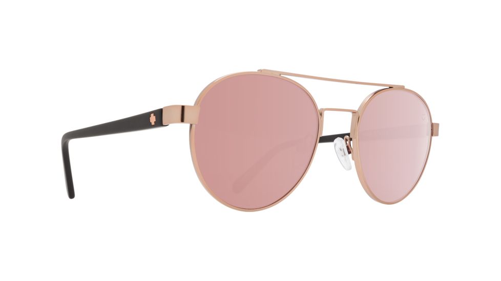 Spy Optic Deco Progressive Prescription Sunglasses, Soft Matte Rose Gold/Matte Black Frame, 673308586549PR
