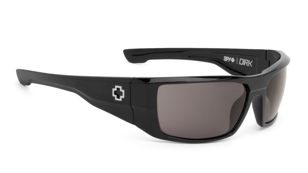 Spy Optic Dirk Single Vision Prescription Sunglasses, Black Frame, Gray Lens-672052062129SV