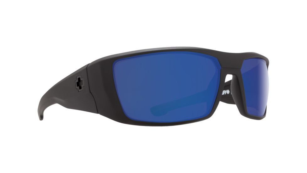Spy Optic Dirk Single Vision Prescription Sunglasses, Matte Black Frame, Polarized, 672052374280SV