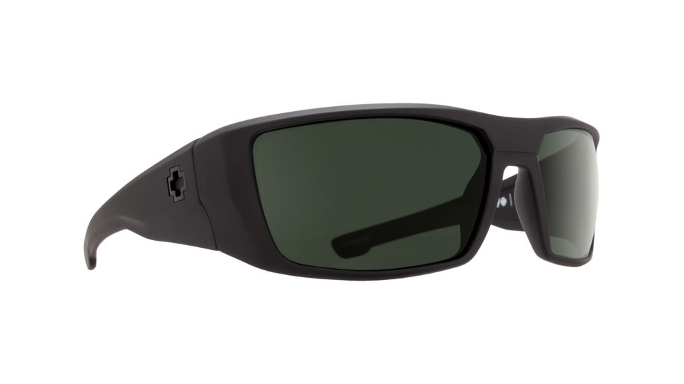 Spy Optic Dirk Single Vision Prescription Sunglasses, Soft Matte Black Frame - 672052973863SV