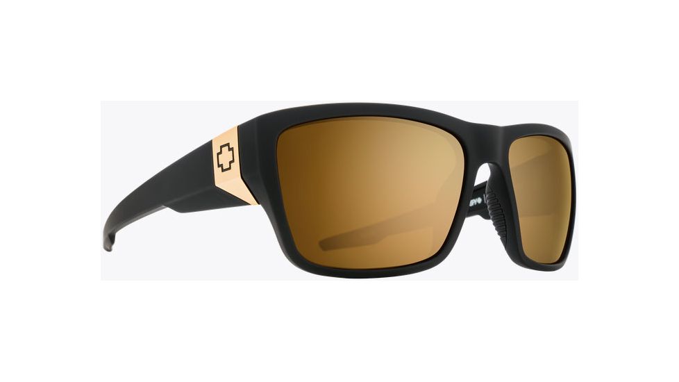 Spy Optic Dirty Mo 2 Single Vision Prescription Sunglasses, 25 Anniv Matte Black Gold Frame, 6700000000016SV