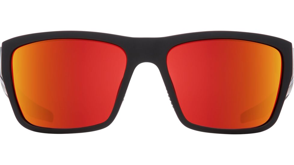 Spy Optic Dirty Mo 2 Single Vision Prescription Sunglasses, Matte Black Red Burst Frame, Polarized, 6700000000018SV