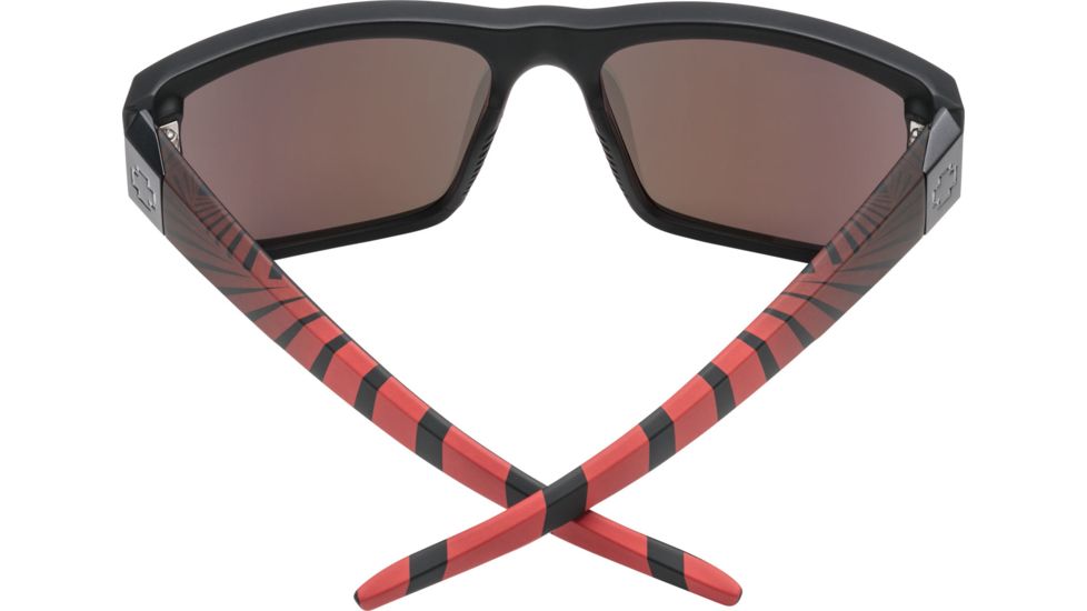 Spy Optic Dirty Mo 2 Single Vision Prescription Sunglasses, Matte Black Red Burst Frame, Polarized, 6700000000018SV