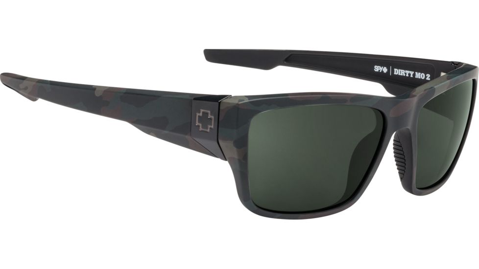 Spy Optic Dirty Mo 2 Single Vision Prescription Sunglasses, Matte Camo Frame, Polarized, 6700000000017SV