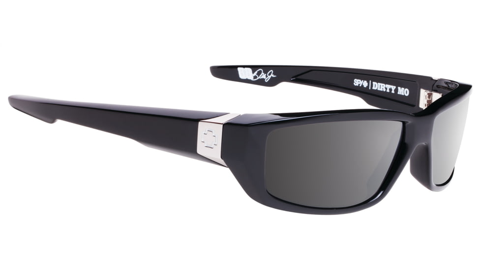 Spy Optic Dirty Mo Sunglasses - Black Frame and Happy Bronze Polarized W/ Black Mirror Lens