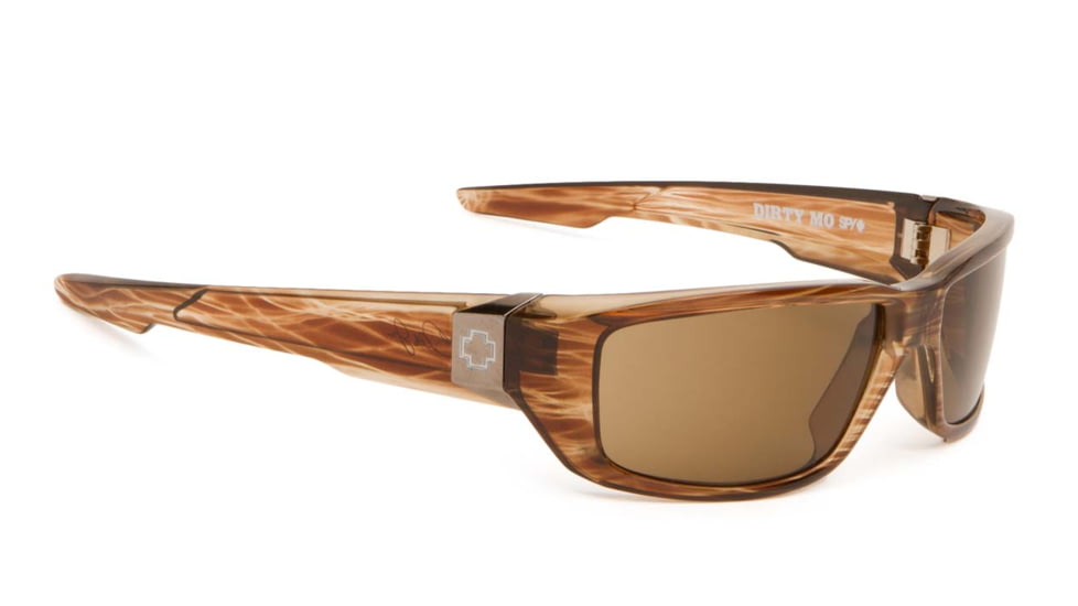 Spy Optic Dirty Mo Progressive Prescription Sunglasses, Brown Stripe Tortoise Frame, Bronze Lens-670937316069PR