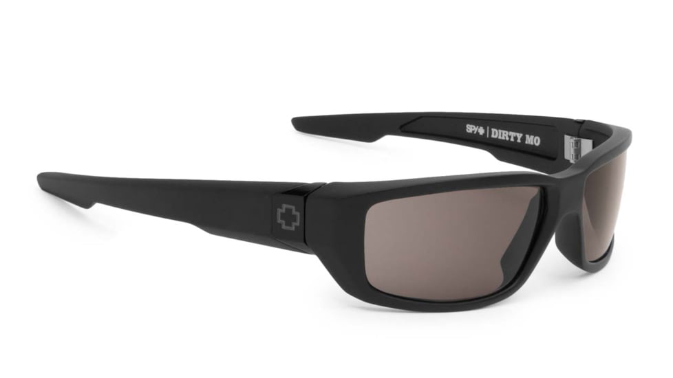 Spy Optic Dirty Mo Progressive Prescription Sunglasses, Matte Black w/Signature Frame, Grey Lens-670937374129PR