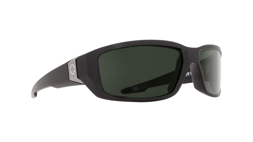 Spy Optic Dirty Mo Sunglasses, Black W/Signature Frame, Happy Gray Green Lens 670937215863