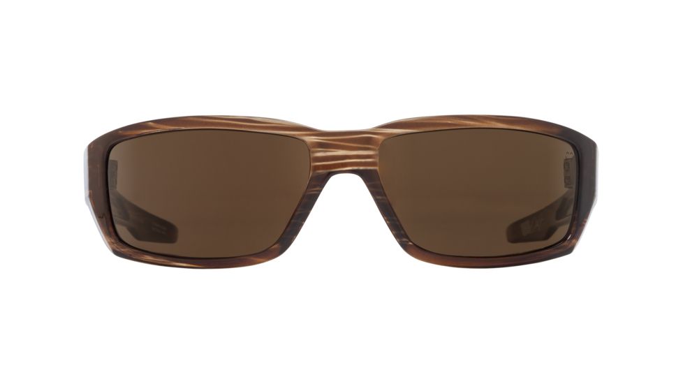 Spy Optic Dirty Mo Sunglasses, Brown Stripe Tort W/Signature Frame, Happy Bronze Polar Lens, Polarized 670937218885
