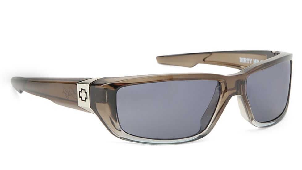 Spy Optic Dirty Mo Sunglasses, Grey Crystal Fade Frame, Grey Lenses - 670937302129