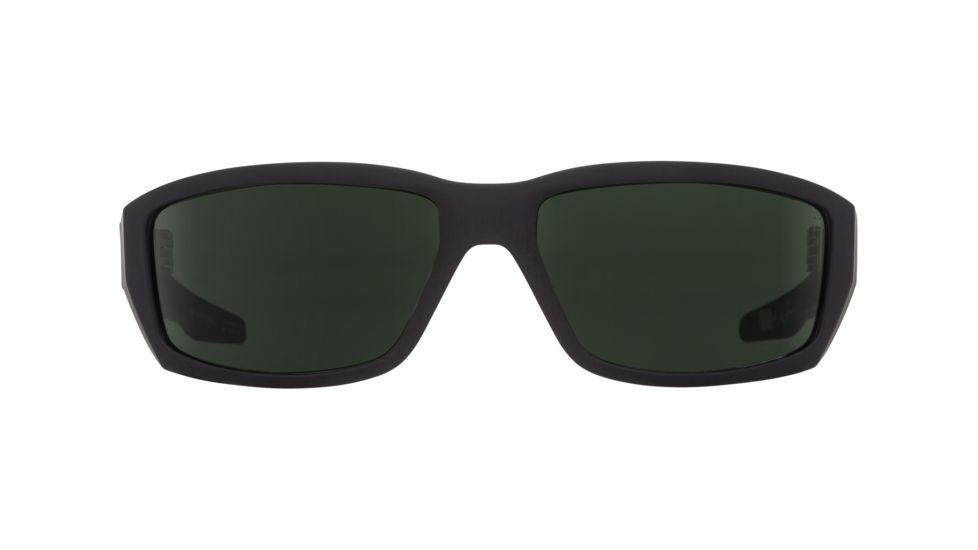 Spy Optic Dirty Mo Sunglasses, Soft Matte Black Frame, Happy Grey Green Polar Lens 670937219864