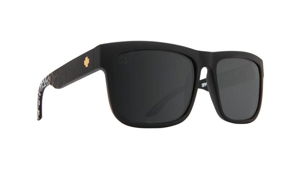 Spy Optic Discord Eyewear - Unisex - Sunglasses, Matte Black Leopard Fade Frame, Happy Gray Green W/silver Flash Lens, 673119150713