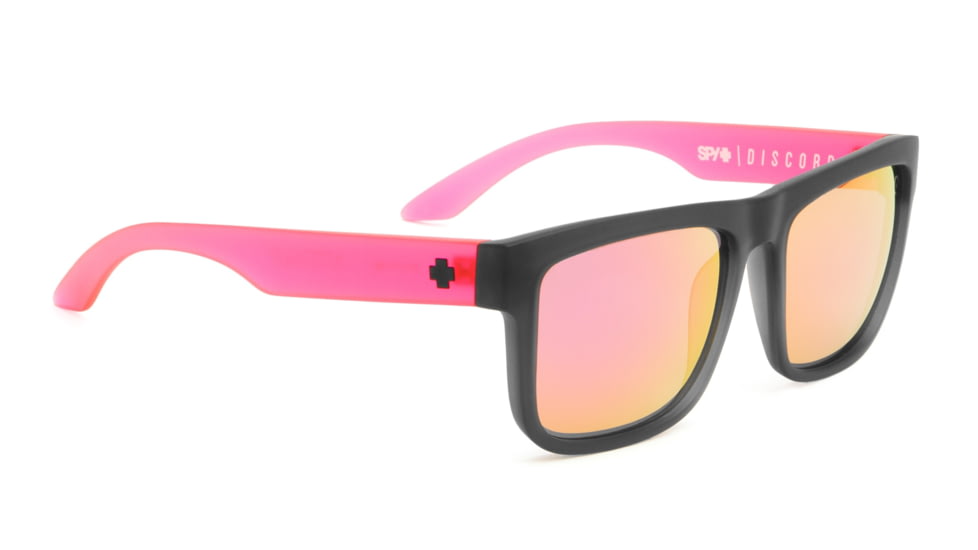 Spy Optic Discord Single Vision Prescription Sunglasses, Ag Cosmic Sunrise Frame, Gray W/ Pink Spectra Lens-673119107810SV