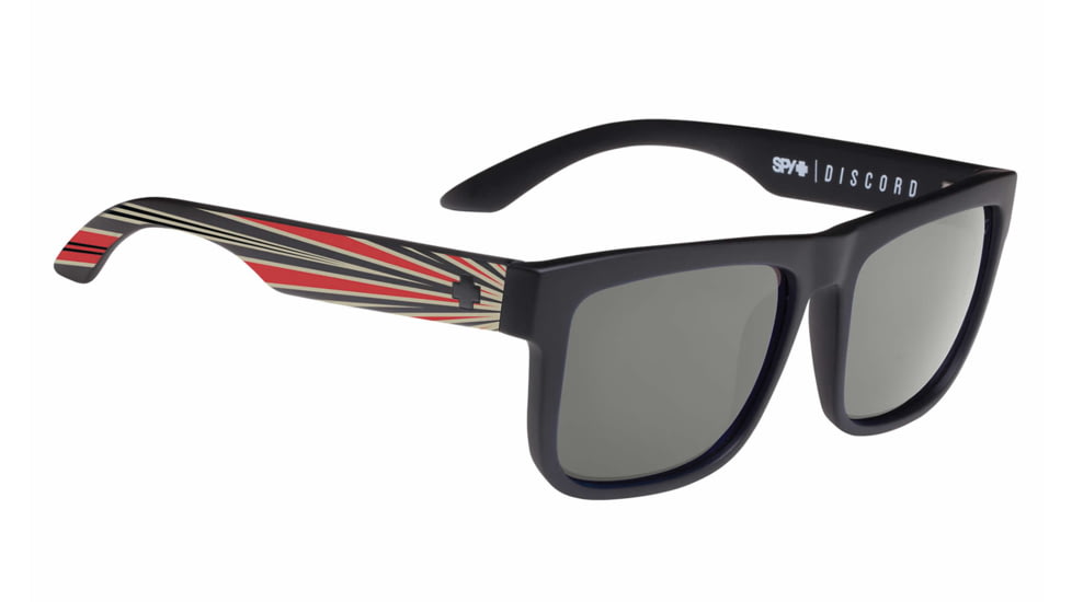 Spy Optic Discord Single Vision Prescription Sunglasses, Spy+Ntr Matte Black Frame, Happy Gray Green Lens-183119374863SV