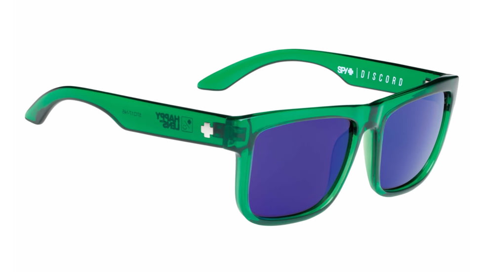 Spy Optic Discord Single Vision Prescription Sunglasses, Trans Green Frame, Happy Bronze W/ Purple Spectra Lens-673119119366SV