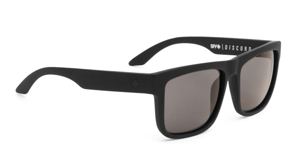 Spy Optic Discord Single Vision Prescription Sunglasses, Matte Black Frame, Grey Lens-673036374129SV