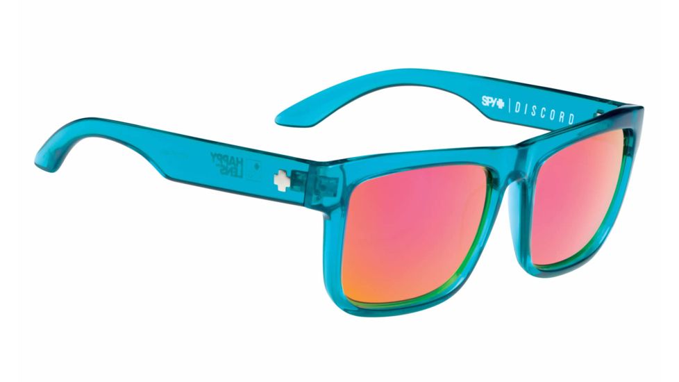 Spy Optic Discord Sunglasses, Trans Teal Frame, Happy Grey Green w/ Pink Spectra Lens 673119114363