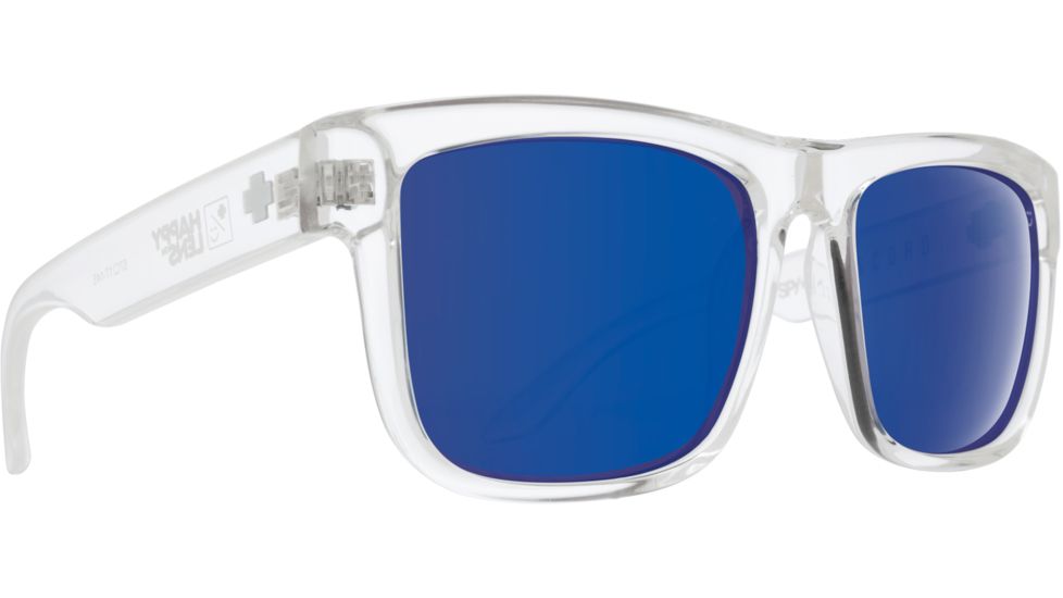 Spy Optic Discord Sunglasses, Clear Frame, Happy Bronze W/ Dark Blue Spectra Lens, 183119183317
