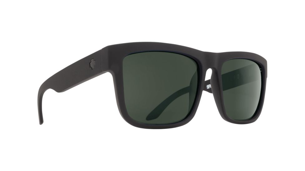 Spy Optic Discord Sunglasses, Matte Black Frame, Happy Glass Gray Polar Lens, Polarized, 673119374484