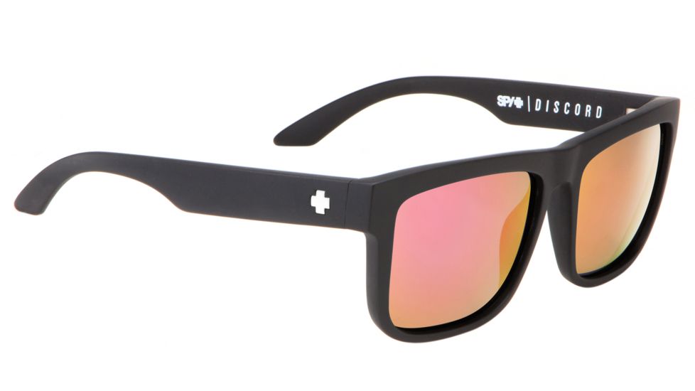Spy Optic Discord Sunglasses - Matte Black Spy + Kab Frame and Grey W/ Pink Spectra Lens 673119374810