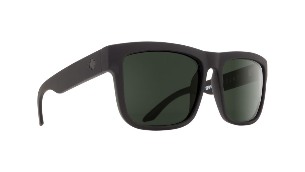 Spy Optic Discord Sunglasses, Soft Matte Black Frame, Happy Grey Green Polar Lens 673119973864