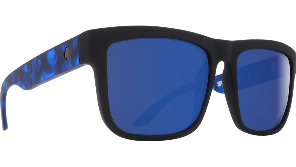 Spy Optic Discord Sunglasses, Soft Matte Black/Navy Tort Frame, Happy Gray Green Lens, 673119845503