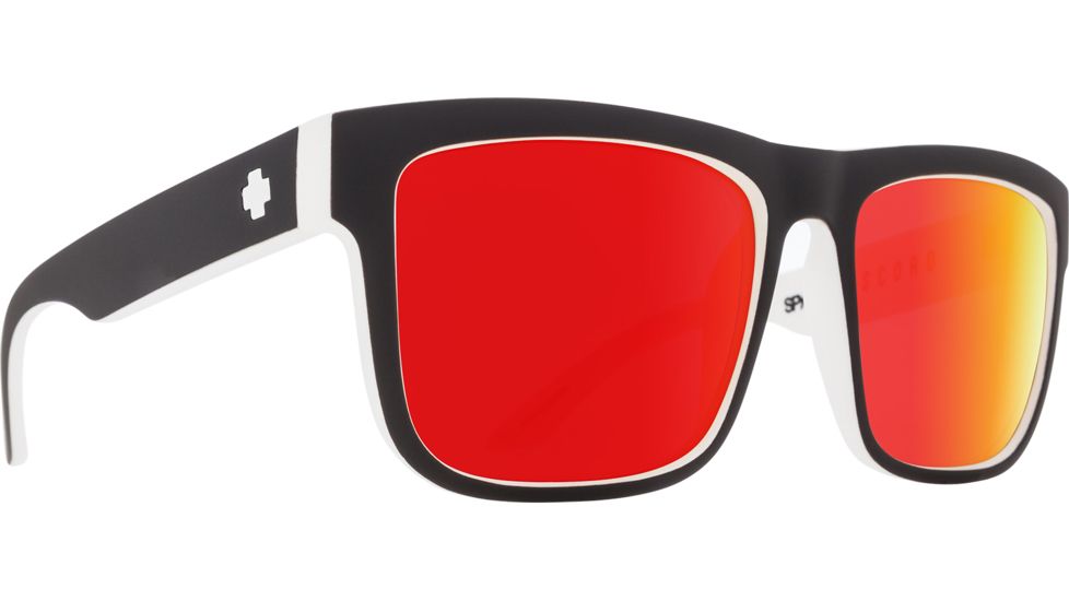 Spy Optic Discord Sunglasses, Whitewall Frame, Happy Gray Green W/Red Spectra Lens, 673119209365
