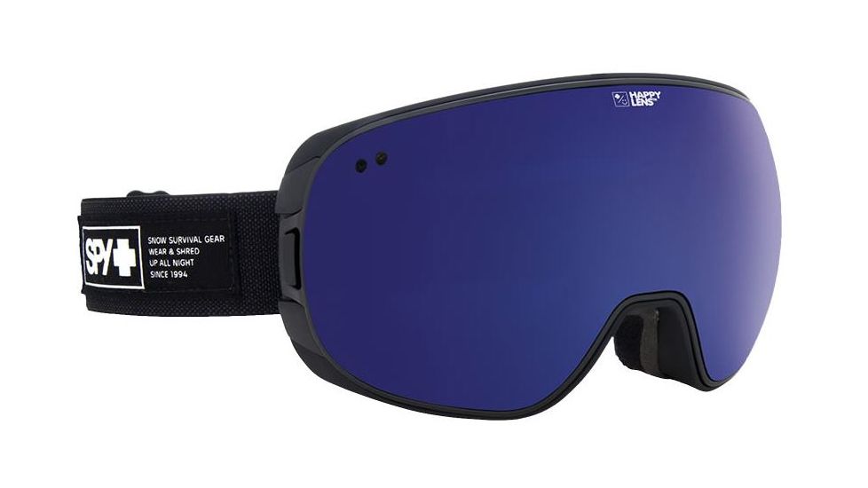 Spy Optic Doom Ski Goggles - Nocturnal Frame, Happy Bronze W/ Dark Blue Spectra &amp; Happy Yellow W/ Green Sprectra Lens, 313073600419