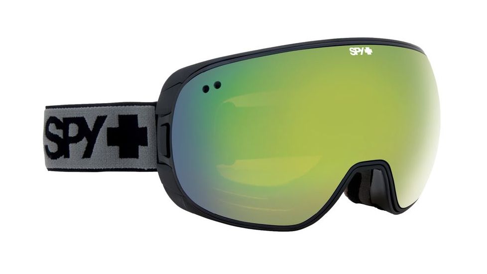 Spy Optic Doom Ski Goggles - Black Frame, Bronze W/ Green Spectra &amp; Yellow Contact Lens, 313073083373