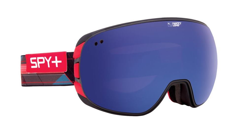 Spy Optic Doom Ski Goggles - Prismatic RedFrame, Happy Rose W/ Dark Blue Spectra &amp; Happy Bronze W/ Silver Mirror Lens, 313073648279