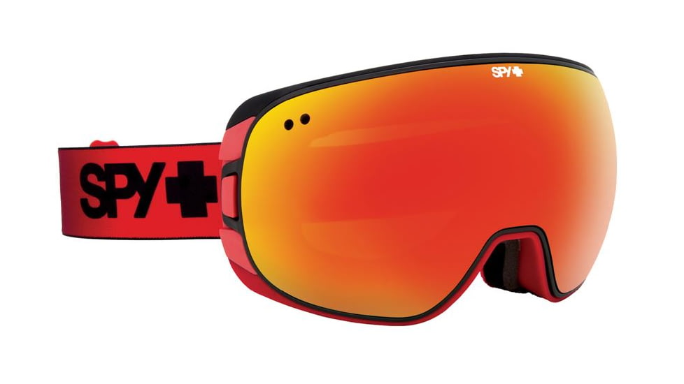 Spy Optic Doom Ski Goggles - Red FadeFrame, Bronze W/ Red Spectra &amp; Persimmon Contact Lens, 313073170850