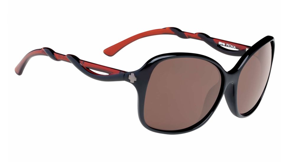 Spy Optic Fiona Progressive Prescription Sunglasses, Black/Caramel Frame, Happy Bronze Polar Lens, Polarized-670229091885PR