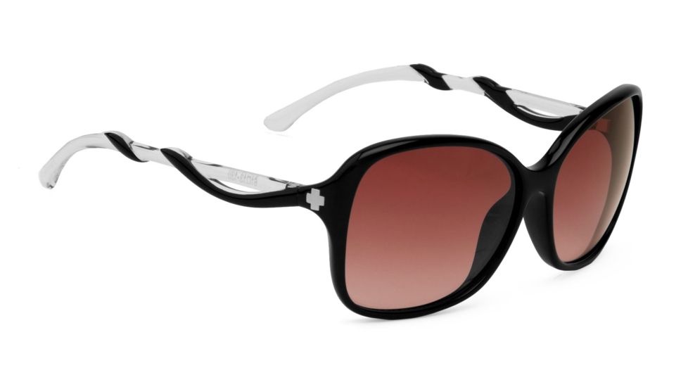 Spy Optic Fiona Single Vision Prescription Sunglasses, Black W/ Clear Frame, Merlot Fade Lens-670299090164SV