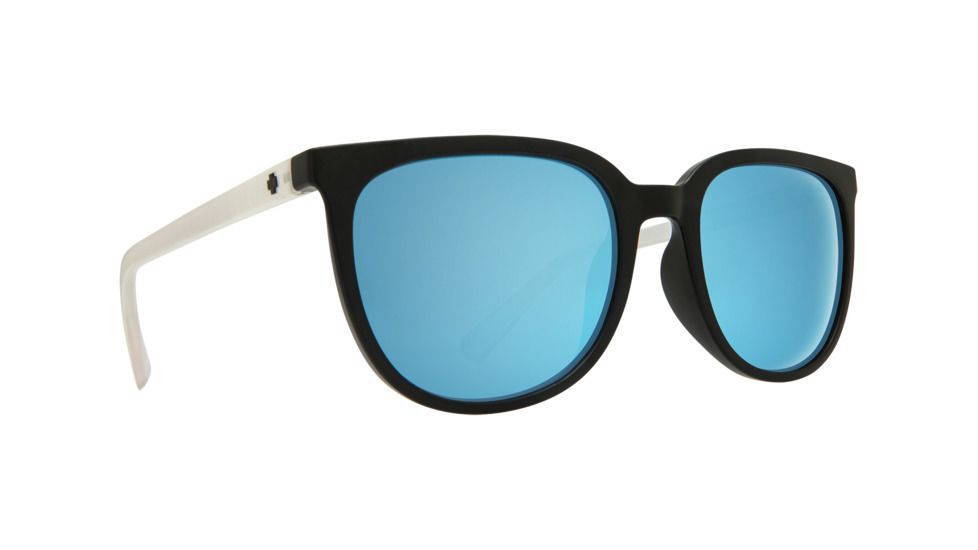 Spy Optic Fizz Eyewear - Unisex - Sunglasses, Matte Black/Matte Crystal Frame, Gray W/Light Blue Spectra Lens, 673514080963
