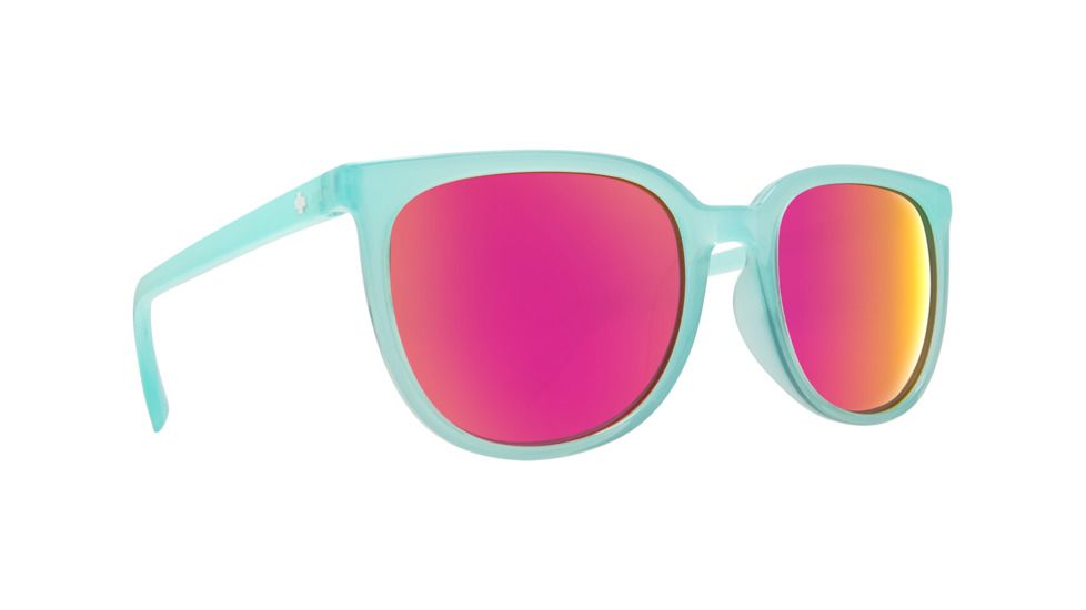 Spy Optic Fizz Eyewear - Unisex - Sunglasses, Translucent Seafoam Frame, Gray W/Pink Spectra Lens, 673514082810