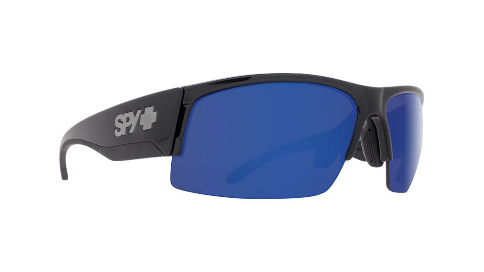 Spy Optic Flyer Sunglasses, Black Frame, Happy Bronze Polar W/Dark Blue Specta Lens, 673344038473