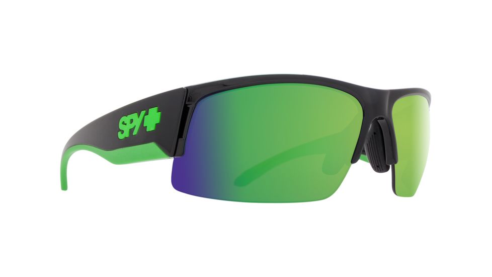 Spy Optic Flyer Sunglasses, Green Frame, Happy Bronze W/Green Spectra Lens, 673344233225