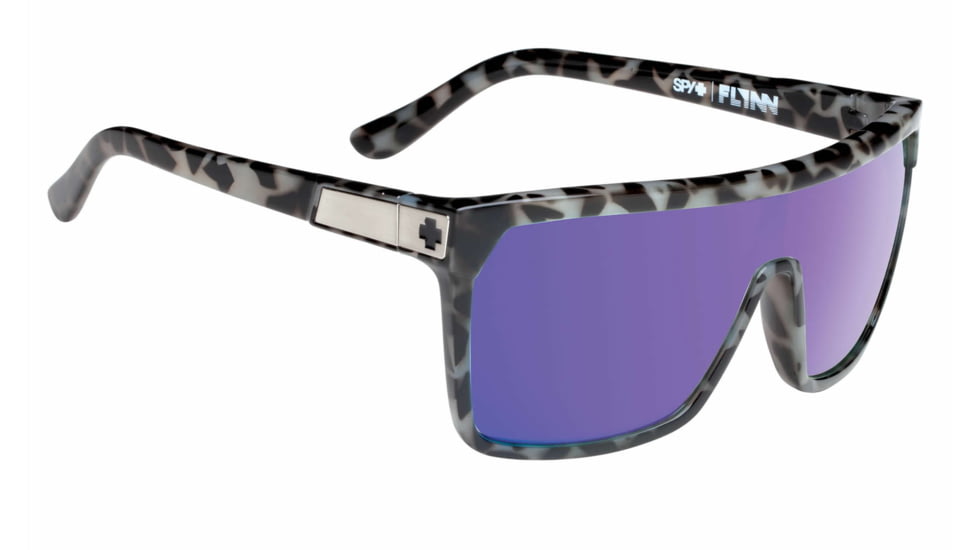 Spy Optic Flynn Sunglasses, Spotted Tort Frame, Happy Bronze w/ Purple Spectra Lens 670323123366