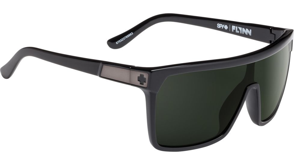 Spy Optic Flynn Sunglasses, Black/Matte Black Frame, Happy Gray Green Lens, 670323769863