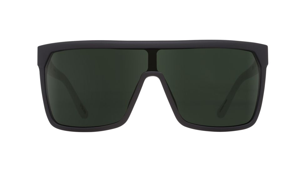Spy Optic Flynn Sunglasses, Matte Ebony/Ivory Frame, Happy Gray/Green Lens, 670323770863