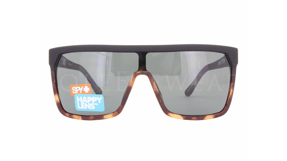 Spy Optic Flynn Sunglasses, Soft Matte Black/Tort FadeFrame, Happy Gray Green Lens, 180323163863