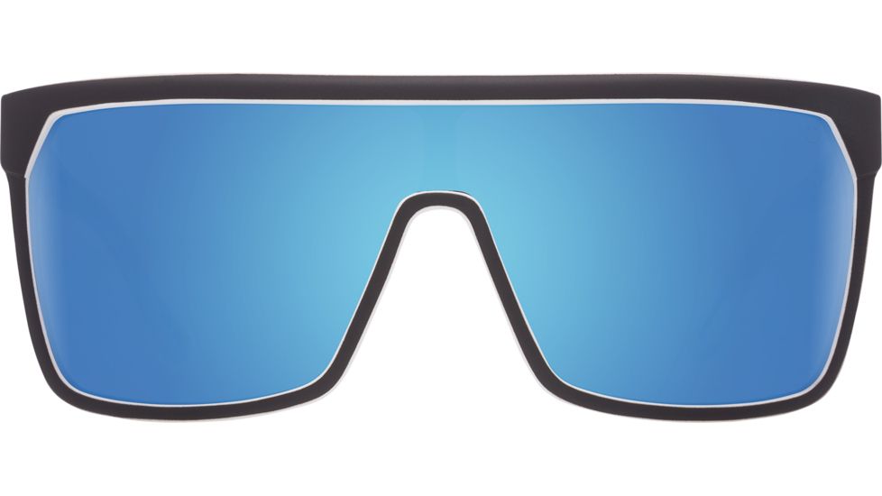 Spy Optic Flynn Sunglasses, Whitewall Frame, Happy Gray Green W/Light Blue Spectra Lens, 670323209437