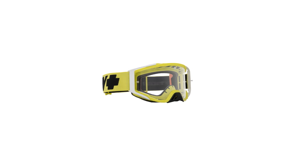 Spy Optic Foundation Checkers Hivis Motocross Goggles, Clear, One Size, 114383